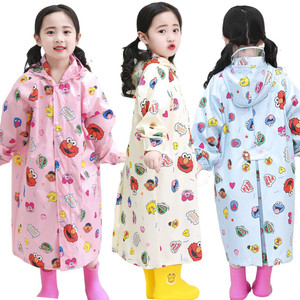 日本亲子儿童雨衣男女大童幼儿园小学生全身长款轻薄卡通雨披雨伞