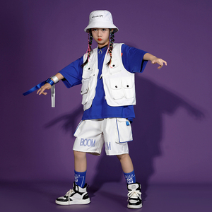儿童炸街服装少儿演出服新款短袖夏季潮流嘻哈男童hiphop街舞套装