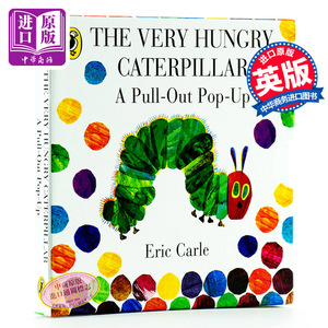 手掌书好饥饿的毛毛虫 立体书The Very Hungry Caterpillar英文原版Eric Carle艾瑞卡尔 儿童宝宝启蒙绘本 英语早教儿童畅