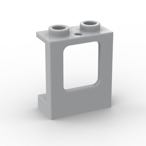 国产积木moc零配件 散件60032 定制 适用2377 1x2x2窗框窗户乐高