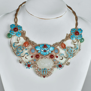 清月鹿鸣原创【莲生万物】敦煌飞天古风璎珞唐风项圈项链汉服配饰