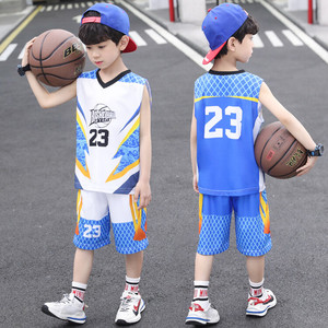 安踏儿童装男童夏装套装2024新款夏季中大童篮球服背心帅气运动服