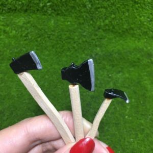 食玩农家院3把斧头锄头快手同款 微缩迷你模型 盆栽园林场景配件