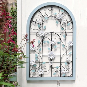 0015人付款淘宝美式假窗户装饰仿真木窗框墙壁复古铁艺花园墙饰阳台