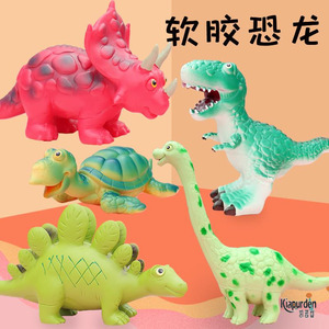 橡胶恐龙玩具软硅胶大号儿童女男孩仿真腕龙剑龙海洋动物模型套装