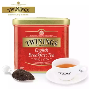 twinings英式早餐红茶500g阿萨姆红茶 英国川宁茶 进口罐装散茶
