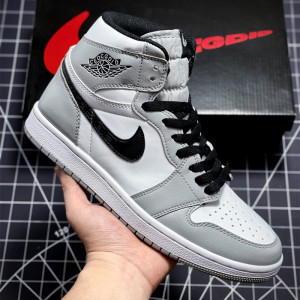 耐克aj男鞋黑紫鸳鸯女鞋子黑白橙扣碎高帮篮球鞋莆田空军一号aj1