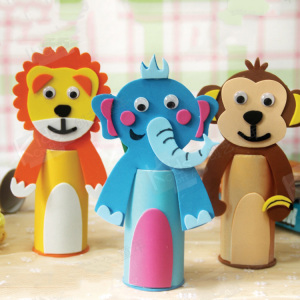 纸筒创意手工diy圆形卷纸筒纸巾芯幼儿园程教材儿童手工玩具