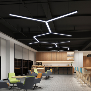 led长条灯条形吊灯超亮创意个性舞蹈健身房办公室灯方通嵌入式灯