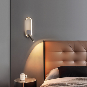 壁灯极简灯具床头灯卧室客厅北欧简约现代墙灯阅读可旋转装饰射灯