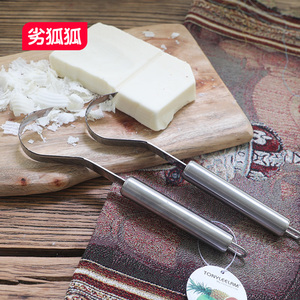 彩色巧克力块砖刨花刮屑器不锈钢巧克力碎刮屑刀黑森林刨卷器工具