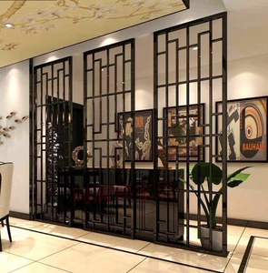 北欧新中式铁艺镂空屏风隔断墙客厅餐厅入门玄关现代简约窗花装饰