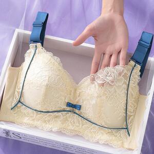 75f内衣女全罩杯聚拢一片75f42e运动薄款睡眠大码文胸显小妈妈