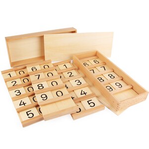 蒙氏数学专业版教玩具榉木塞根板一二蒙台梭利国际幼儿园大班中班