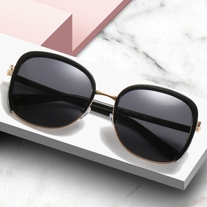 2020新款偏光金属半边框贴纸时尚太阳镜欧美潮流眼镜墨镜网红眼镜