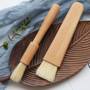 木忆木制柄毛刷子涂抹油刷子厨房家用耐高温烙饼烧烤烘焙清洁工具