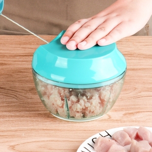 克欧克手拉式蒜泥器压蒜器碎蒜绞馅迷你碎菜料理机宝宝辅食机