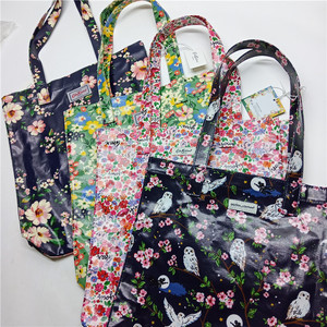 外贸出口英国防水油布可爱卡通哈利波特碎花单肩包手提包购物袋