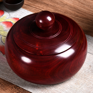 茶叶罐空罐家用中式高密度小叶紫檀手工实木储存罐密封罐木质茶罐