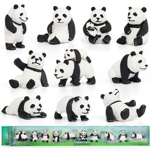 外贸出口仿真大熊猫模型科教认知儿童玩具动物玩偶场景沙盘摆件