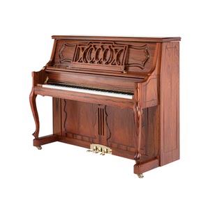 德清钢琴厂家 126胡桃木哑光立式实木钢琴 复古教学考级专用钢琴