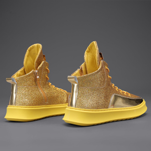 春季男鞋运动网红街舞黄金战靴高帮鞋男板鞋韩版潮流潮鞋百搭夏季