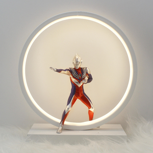 超人奥特曼小夜灯迪迦台灯男孩子床头灯儿童卧室房间灯学习台灯具