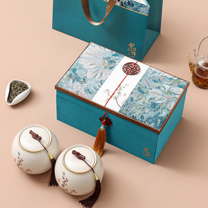 茶叶礼盒装空盒茶叶罐陶瓷信阳毛尖包装盒红茶绿茶叶包装盒空礼盒
