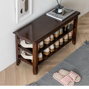 北欧实木换鞋凳家用可坐式鞋柜入户门口鞋架进门厅玄关穿鞋长凳子