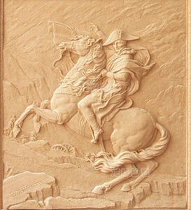 砂岩浮雕壁画 人物浮雕 拿破仑骑马 电视背景墙装饰 办公室装饰品