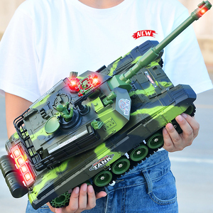 超大型遥控坦克可开炮对战充电儿童履带式大炮模型男孩越野玩具车