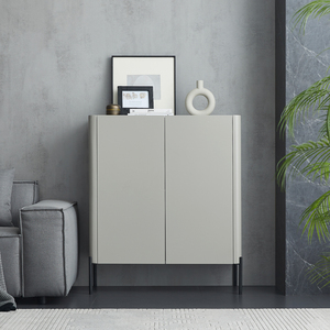 意式极简角柜客厅电视边柜现代风格样板间装饰立柜北欧简约储物柜