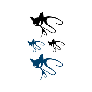 狐狸纹身贴暗黑系黑色小图案个性简约动物手腕文身贴防水男女仿真