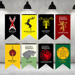 权力的游戏周边挂布 冰与火之歌挂旗 酒吧派对主题装饰吊旗