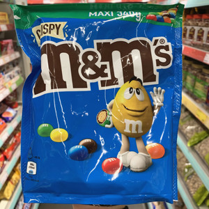 包邮香港代购 美国进口食品m&ms脆心巧克力蓝色家庭装mm豆340g