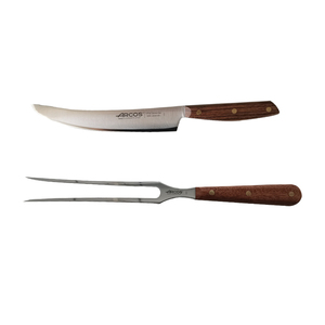 ARCOS不锈钢刀具厨刀肉刀肉叉两件套多功能刀具厨房切肉切菜锋利