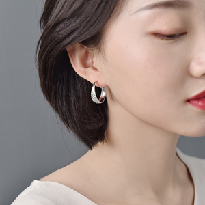 中老年人银耳圈老银子999纯银耳环女送妈妈耳钉耳坠盘雄品牌专柜88