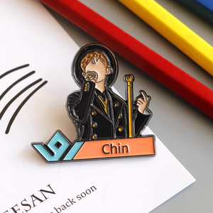 chin尤长靖纪念徽章告别限定的记忆烤漆胸针出道夜npc百分之九