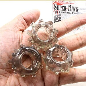 日本进口3只装情趣套环风火轮羊眼圈水晶环阴茎环锁精环包皮环男