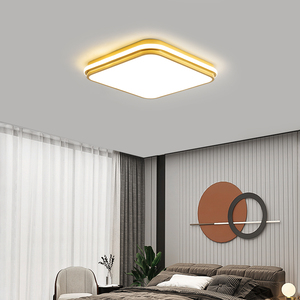 北欧主卧房间灯简约现代led吸顶灯饰创意时尚极简金色卧室灯具