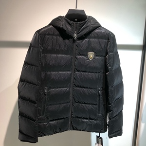lamborghini 兰博基尼 21秋冬新款男士休闲羽绒服 烫钻黑色 22007