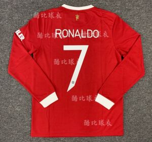 21-22曼联主场长袖训练服球衣7号c罗19号瓦拉内25号桑乔足球服