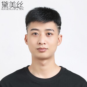 发片男士前额短发