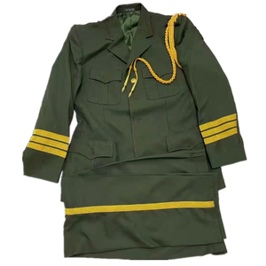 新款现货包邮男士结婚春秋款舞台表演收藏军绿色干部士官礼服套装