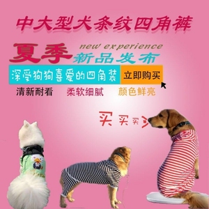 狗狗衣服宠物大型犬大狗金毛萨摩耶春夏装中型夏季薄款四脚衣条纹