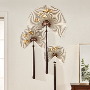 电视背景墙装饰挂件免打孔客厅装饰品创意新中式墙面小摆件墙壁.