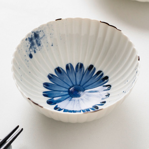 日本进口有田烧陶瓷手绘盘子日式料理碗盘青花小碗餐具点心碟子钵