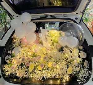 汽车后备箱玫瑰鲜花速递同城北京天津上海告白求婚表白惊喜布置
