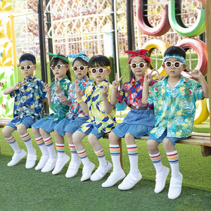 六一儿童节演出服表演服装复古港风童装啦啦队幼儿园毕业服装班服