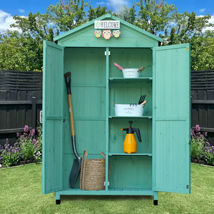 户外柜子收纳储物整理柜子防雨防晒防腐庭院田园风阳台绿木制包邮